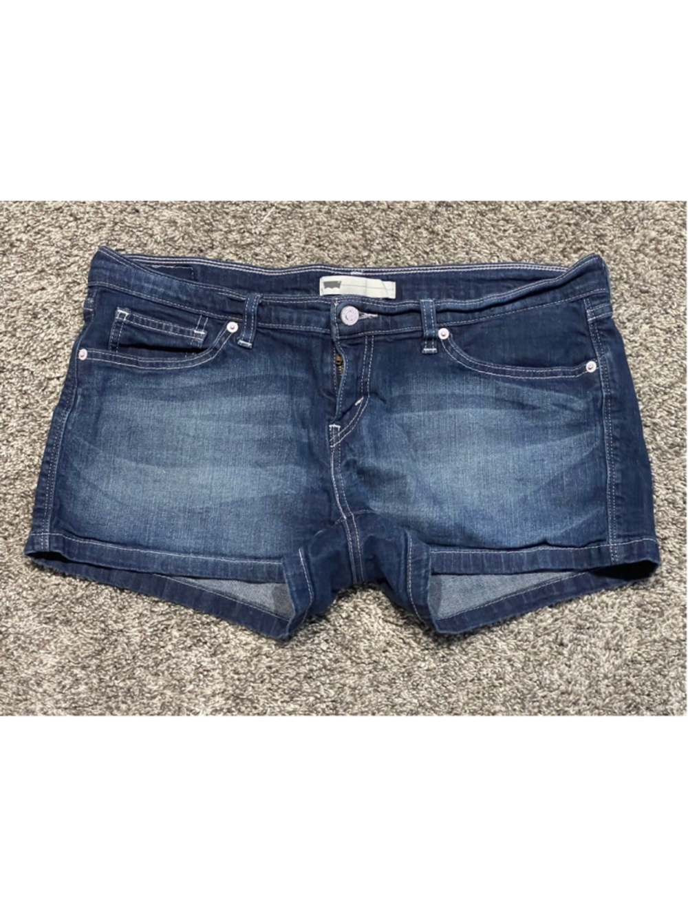Levi's Women’s Shortie Short Jean Shorts Low Rise, Size 32, 3” Inseam, EUC